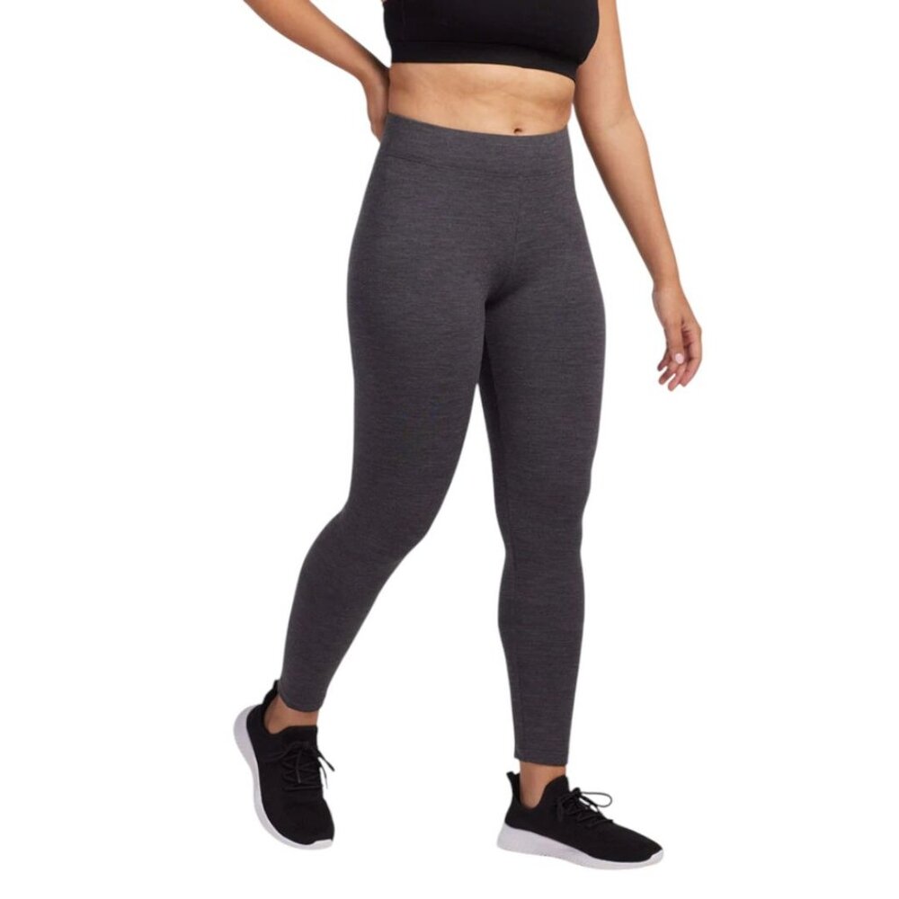 WoolX Stella Merino Wool Blend Leggings Midweight Pants Gray Women's Size 1X